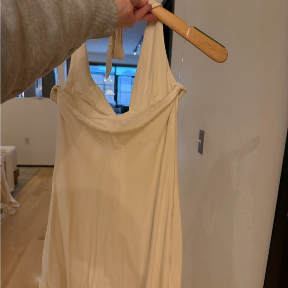 Oh Polly Cream Backless Halter Dress - Picture 5 of 10